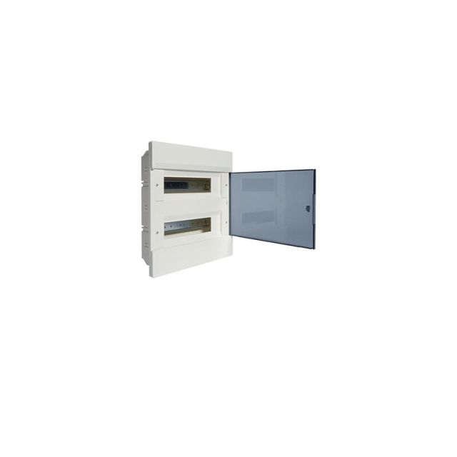 Recessed Enclosure 2x12 Transparent Door Cosmos VR212TD