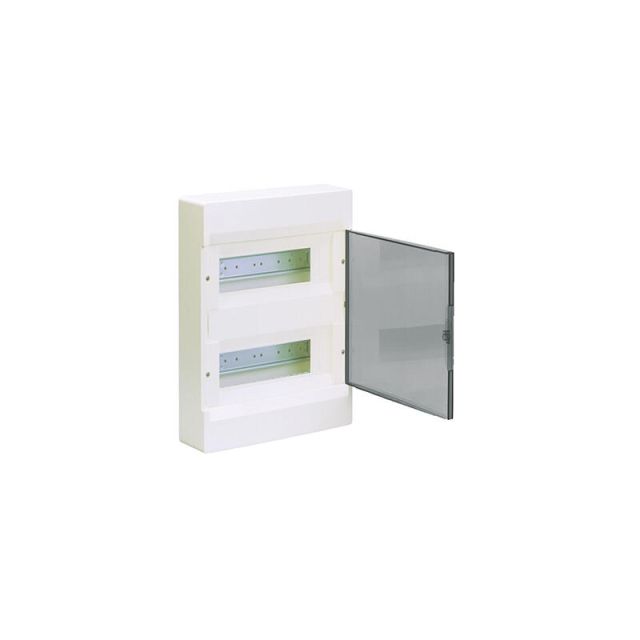 Surface Mounted Enclosure 2x12M Transparent Door Cosmos VD212TD