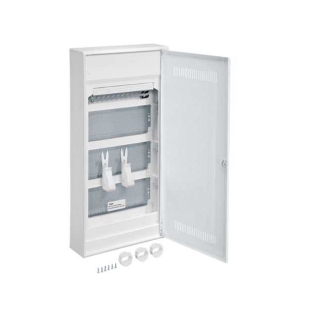 Surface Mounted Enclosure 4x12 with Plastic Door Volta Multimedia VA48WWH