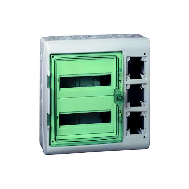 Πίνακας Στεγανός 3 Ανοίγματα 2x12M Διαφανής Πόρτα Kaedra 13439