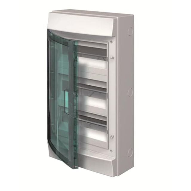 Surface Mounted Enclosure CU1206 3x12M Transparent Door Mistral65