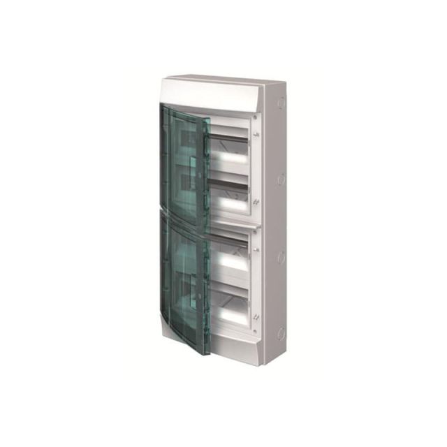 Surface Mounted Enclosure CU1206 4x12M Transparent Door Mistral65
