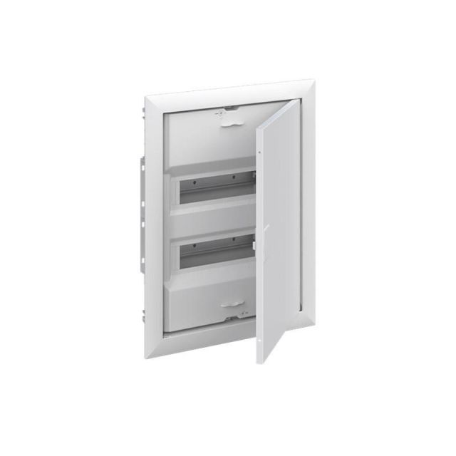 Flush Mounted Enclosure M-P 2x12M White Door UK624E3