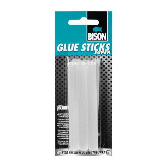 Hot Melt Glue Sticks Transparent 11mm 6pcs. Bison 1490810