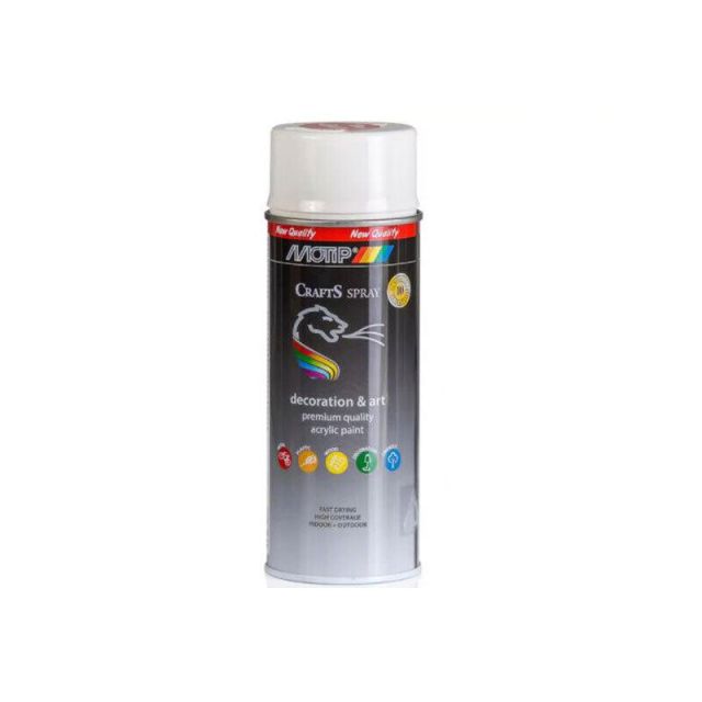 Motip Crafts Σπρέι Βαφής Ακρυλικό με Γυαλιστερό Εφέ RAL 9006 Ασημί 696022921