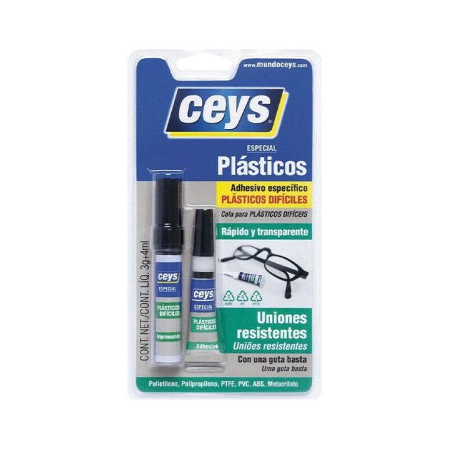Glue for Plastics 3gr+4ml Ceys