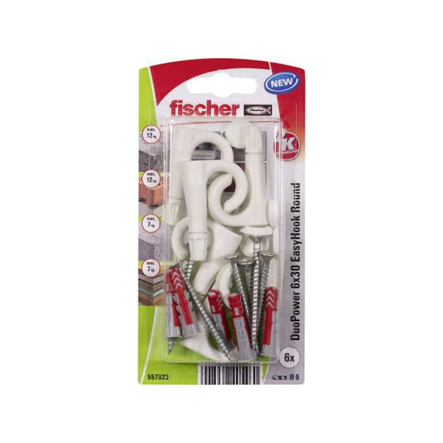 Plug Set Duopower 6*30 with Hook Easyhook 6 Pieces 557923