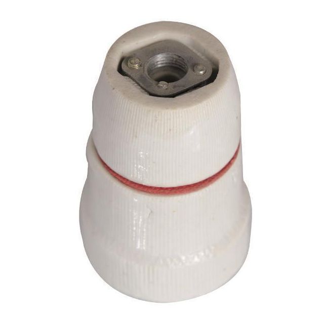 Porcelain Socket 1/8 E27 White 147-23000