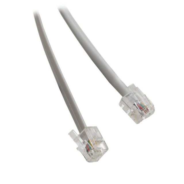 Telephone Connection Cable with Clips 5m White Blister 10-100-0039Λ-Μ/Μ-Μ
