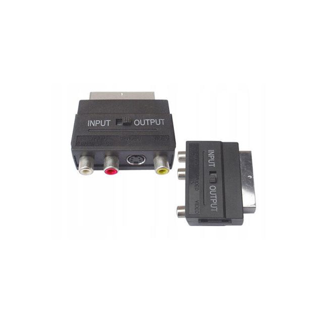 Scart-3XRCA Adapter with SVHF and Switch 01.079.0003-4/080JR292