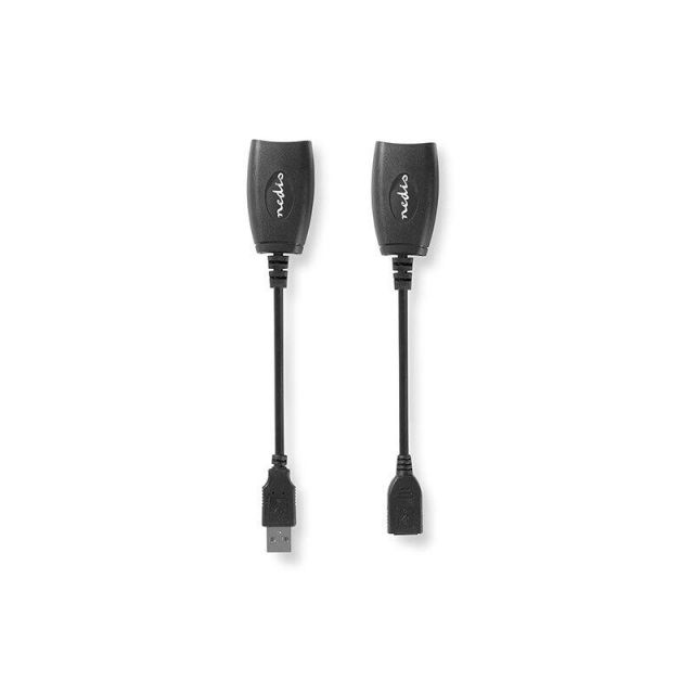 Καλώδιο Προέκτασης USB 2.0A Αρσενικό - USB 2.0A Θηλυκό Μέσω UTP έως 50m 233-1136