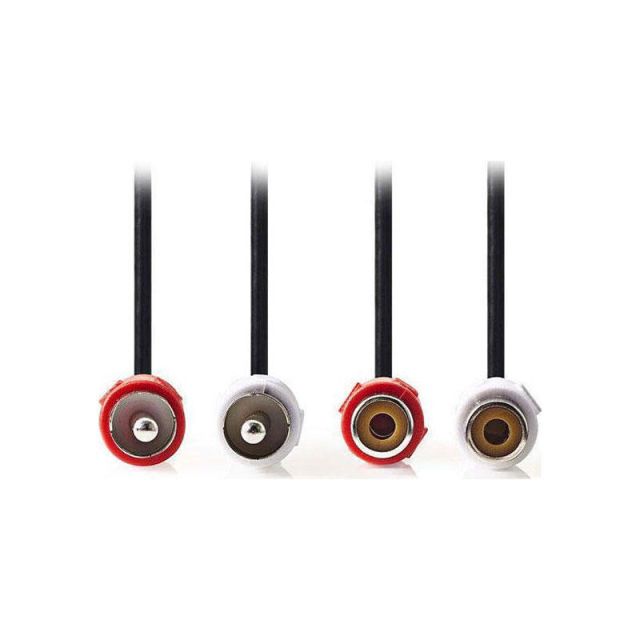 Καλώδιο Προέκτασης Stereo 2XRCA Μαύρο 10m 233-0188