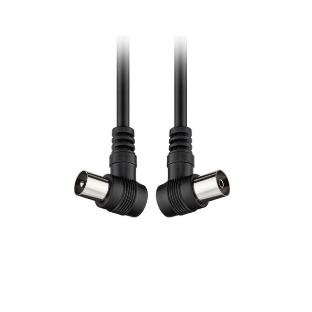 Καλώδιο Κεραίας RF Αρσενικό RF Θηλυκό Υπό Γωνία 90° 1.5m Μαύρο 055-1252