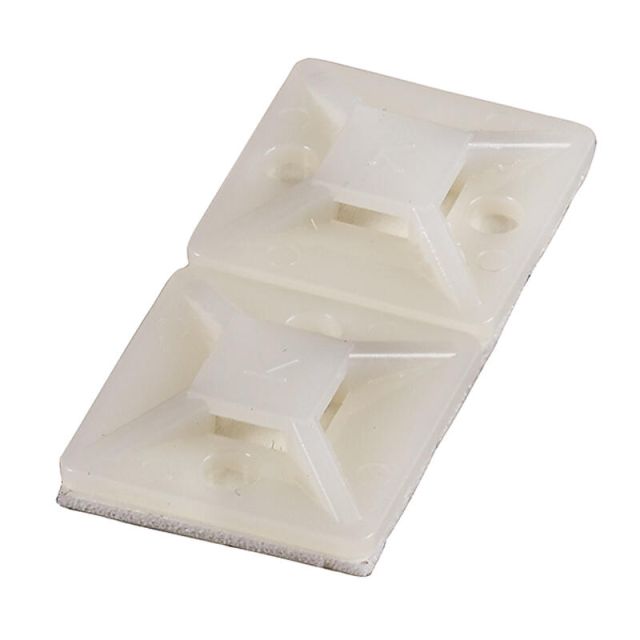 Self Adhesive Socket for Cable Ties White 4.8 28x28 262162