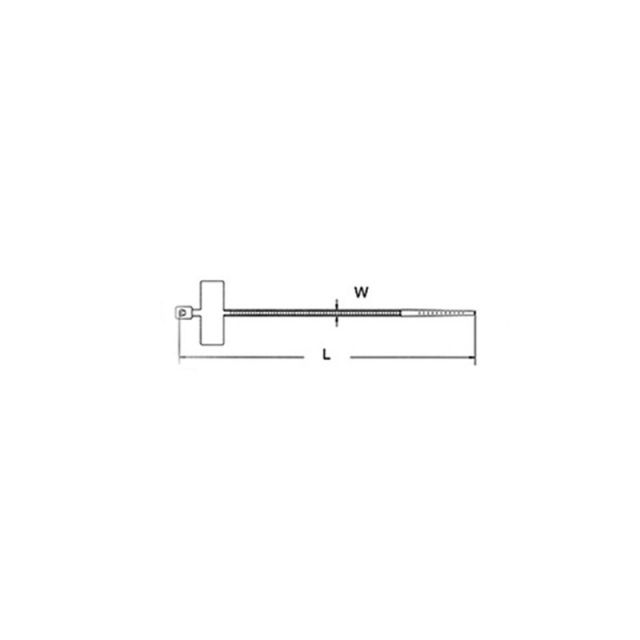 Plastic Cable Ties 200x2.5 White with Marking Space 30x15 262848