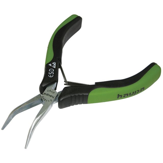 ESD Curved Electronic Needle Nose Plier 45° 400V 130mm 211856