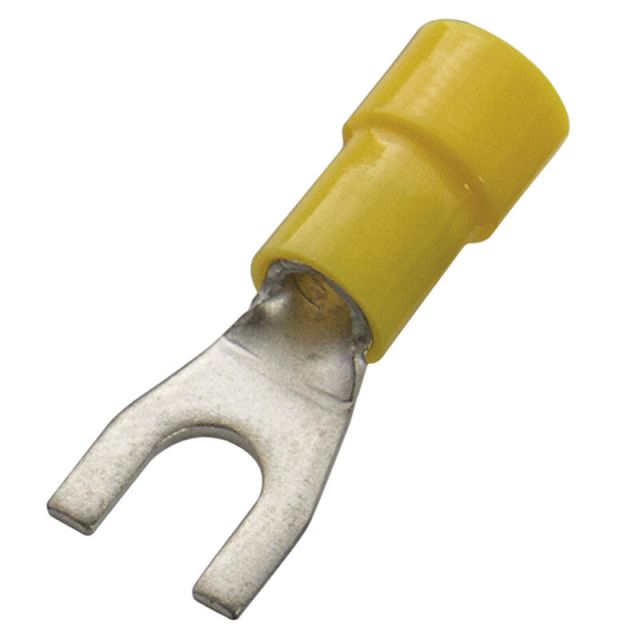 Fork Cable Terminal Insulated 4.0-6.0/M8 Yellow PU100    260726