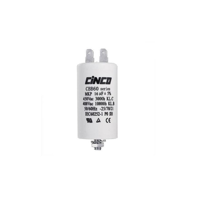 Capacitor 16μF 450V Faston 1 Piece TM CBB60-16uF-450V