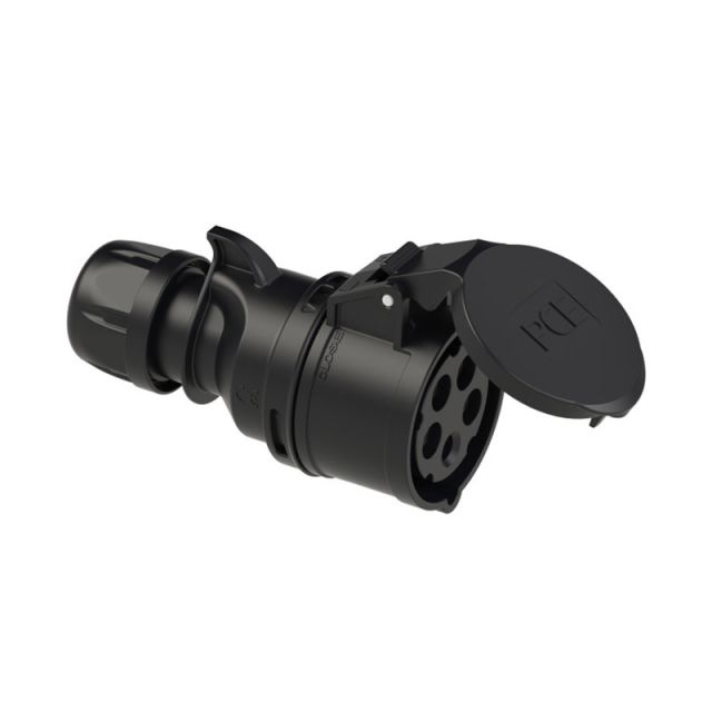 Προέκταση Θηλυκό Μαύρο 5X16A 400V ΙΡ44 215-6x