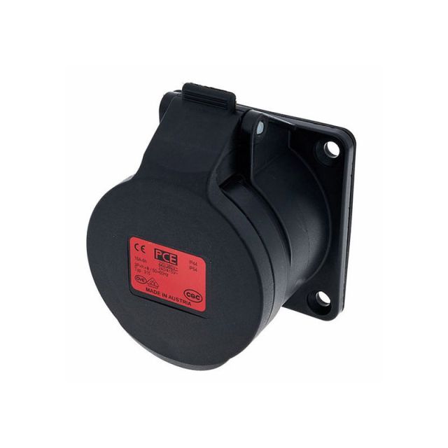 Πρίζα Χωνευτή με Καπάκι 5Χ16Α 400V ΙΡ44 Μαύρη 315-6x