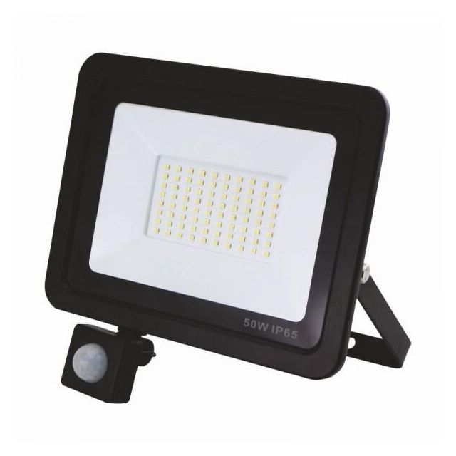 Προβολέας με Ανιχνευτή Κίνησης LED 50W 6000K 4250lm 240V IP65 Μαύρος ΤΜ