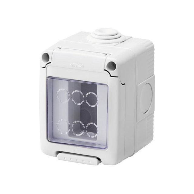 Κουτί Στεγανό Πλαστικό Γκρι 2 Θέσεων ΙΡ55 GW27042 COMBI