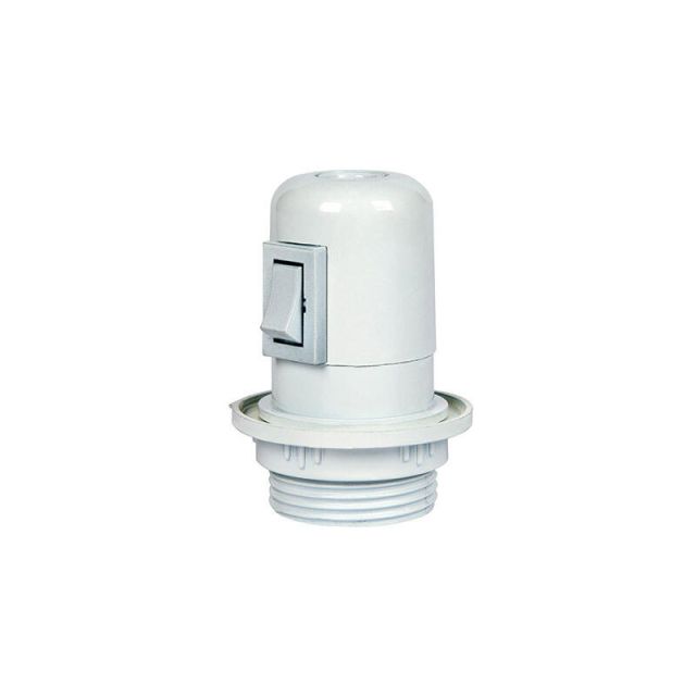 Lamp Holder E27 with Ring+White Switch VK-DS195-W