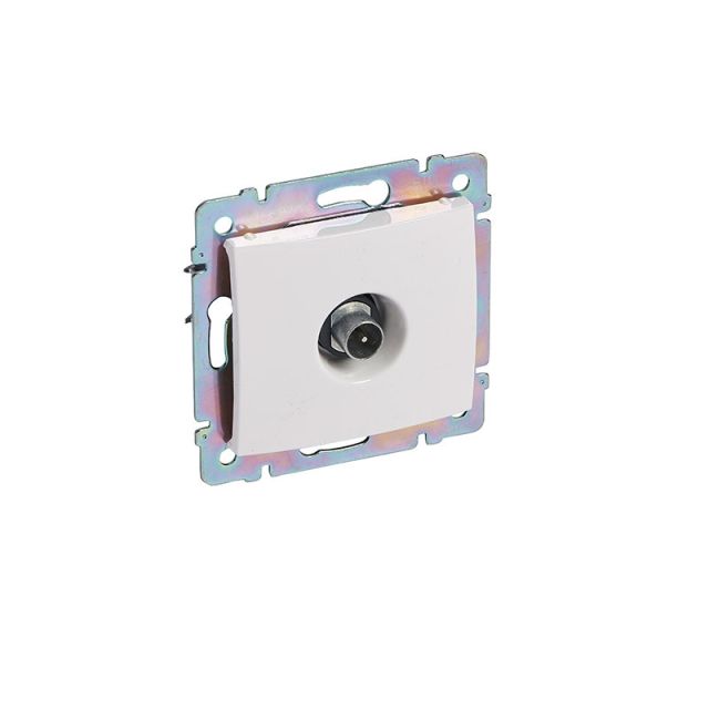 Valena White Socket TV Terminal 192623