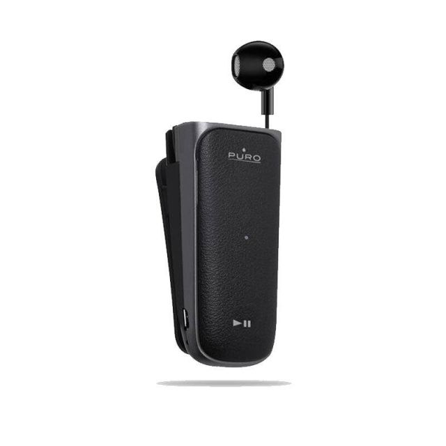 Puro Bluetooth Earphone With Clip Black PUROBT900BLK