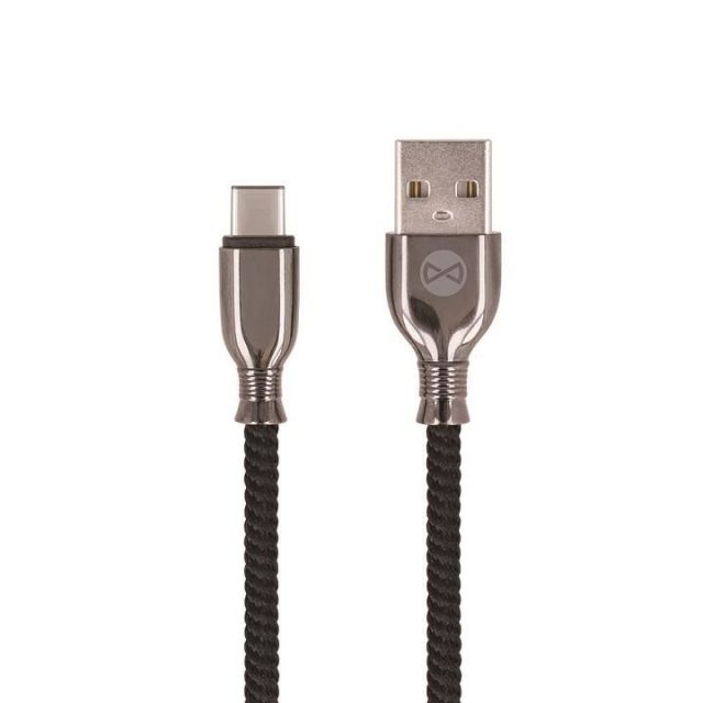 Forever Charging Cable 3A Tornado Braided USB to USB Type C 1m Black GSM097160