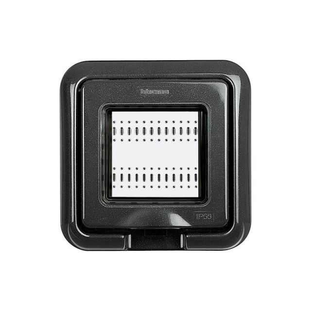 Idrobox Frame 1 Gang with Lid Graphite 24602L