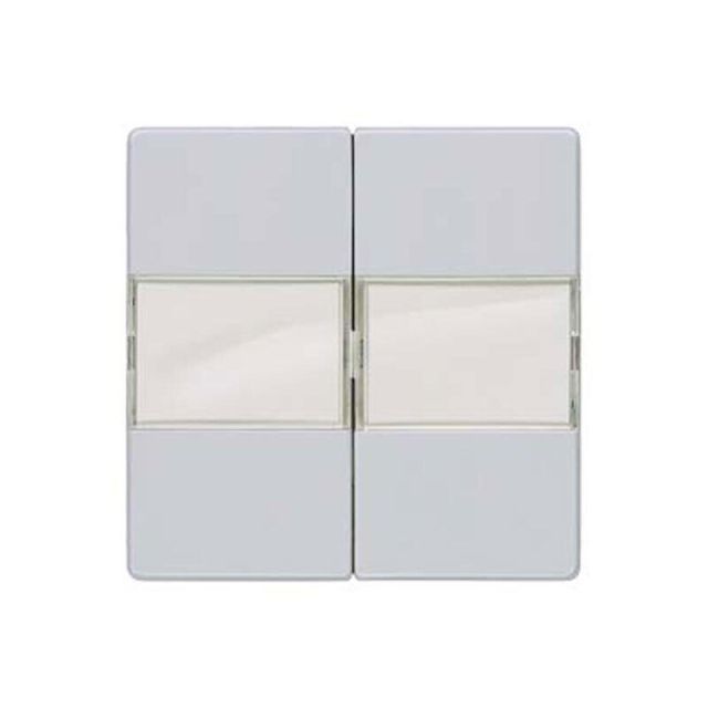 Delta Rocker Plate 2 Gangs Aluminium 64905