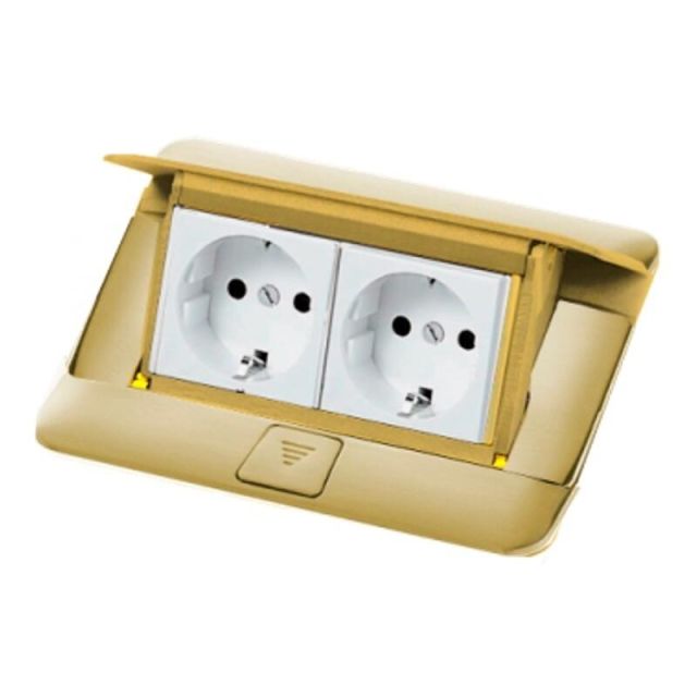 Popup Κουτί για Δάπεδο 4 Στοιχείων Χωνευτό Brushed Brass 54016