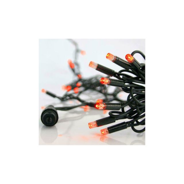 Christmas Lights String LED 100 with Green Cable IP65 Red 600-11114