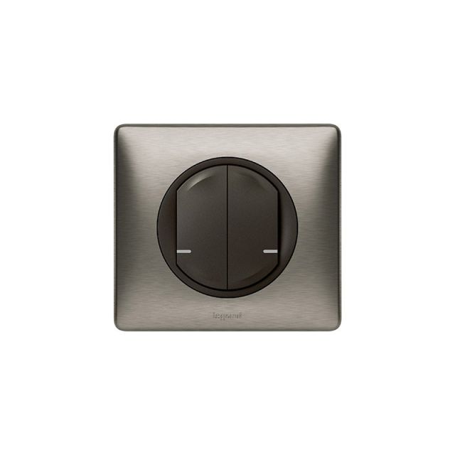 Celiane Συνδεδεμένος Ασύρματος Διπλός Διακόπτης On-Off Γραφίτης 064894