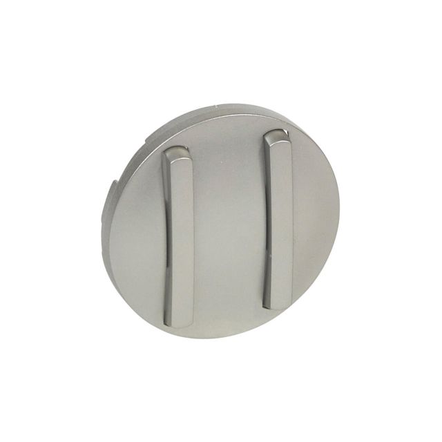 Celiane Plate Switch Narrow 2 Gang Titanium 65102
