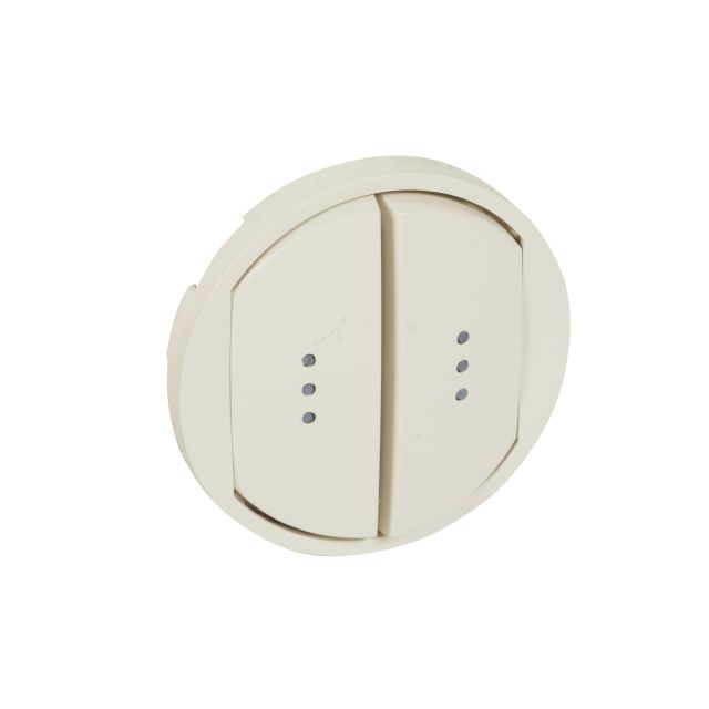 Celiane Plate Switch Luminous 2 Gang Ivory 66211