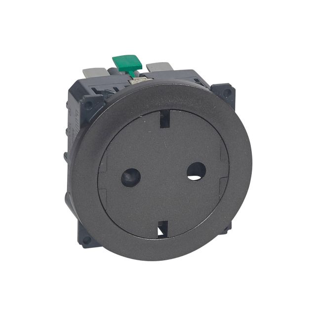 Celiane Socket 2P+E Flat Recessed Graphite 67168