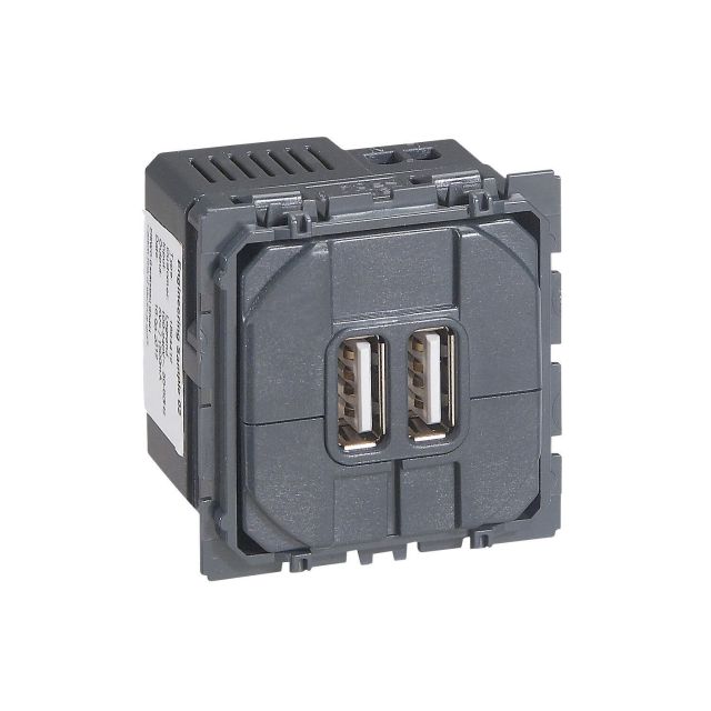 Celiane Socket Mechanism Charger 2xUSB Type A Recessed 67462