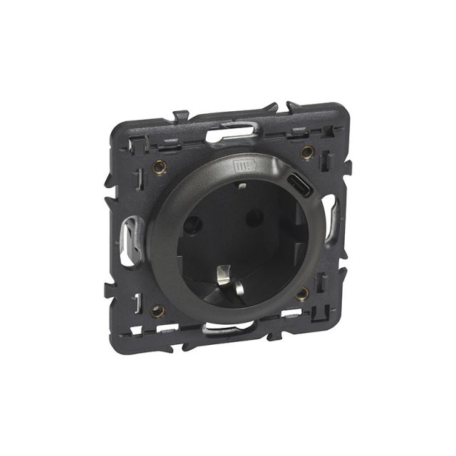 Celiane Πρίζα Σούκο με USB C και Πλακίδιο Γραφίτης 067913