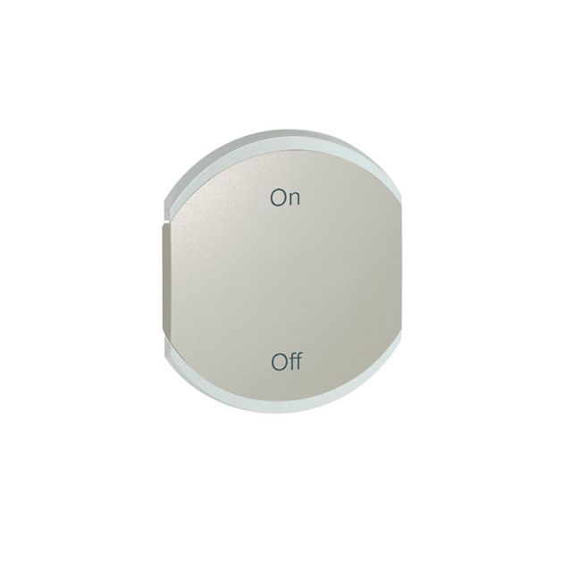 Celiane Scs Plate On-Off 2 Modules Titanium 068488