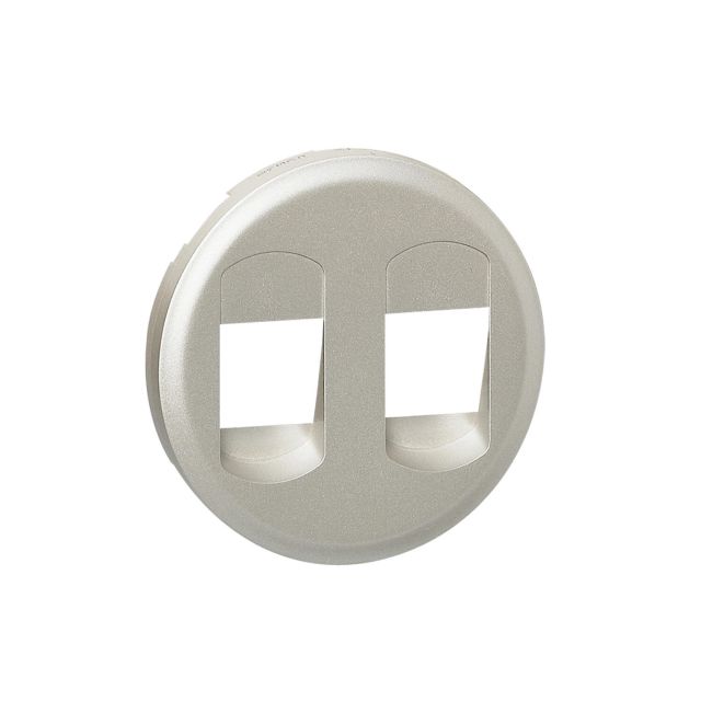 Celiane Loudspeaker  Plate 2 Gangs Titanium 68512