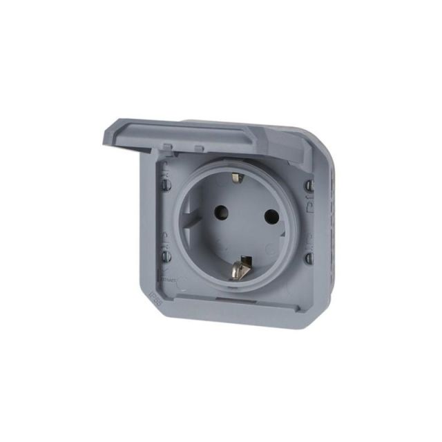Πρίζα Schuko Γκρι Plexo N 069571L
