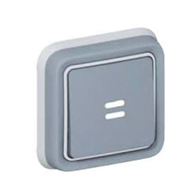 Plexo IP 55 Πλήρες Μπουτόν Φωτεινό Γκρι 069822