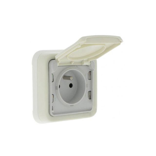 Plexo IP 55 Schuko 2P+E with Cover White 069868
