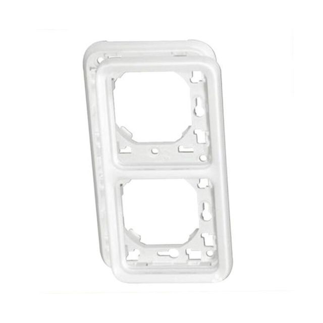 Plexo IP 55 Πλαίσιο 2 Θέσεων Κάθετο Arctic White 070749