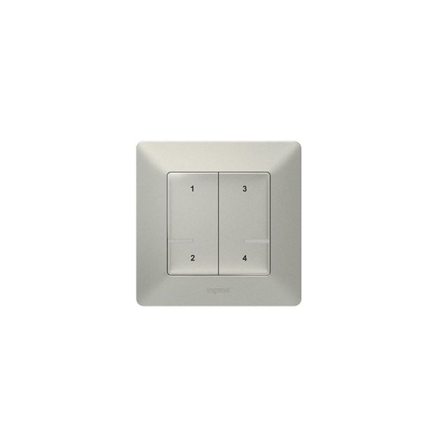 Valena Life Connected Wireless Switch 4 Scenarios Aluminium 752368