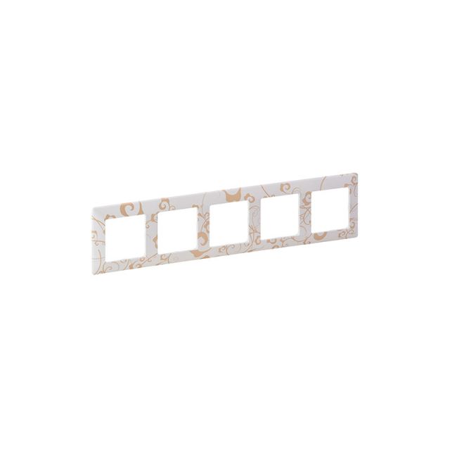 Valena Life Plate 5 Gangs White 754105