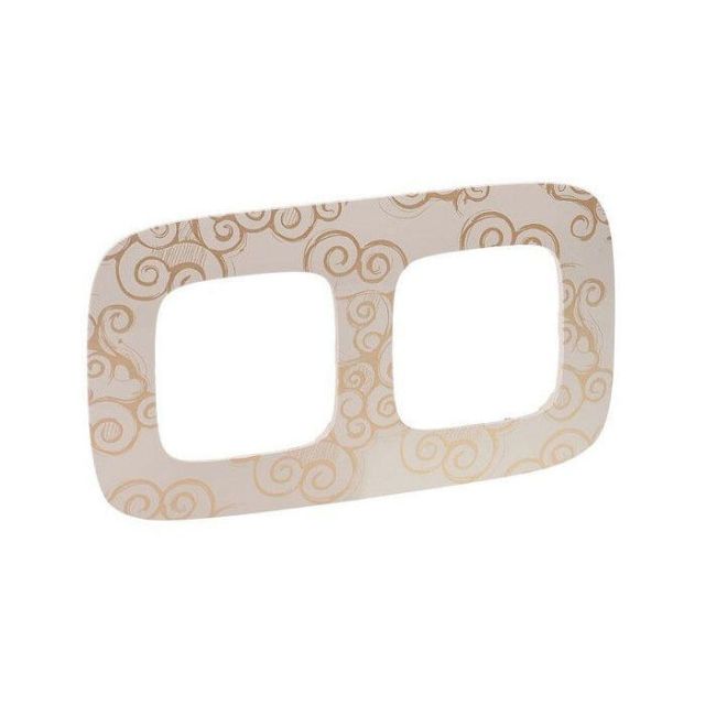 Valena Allure Frame 2 Gang Νarcis Gold 754352