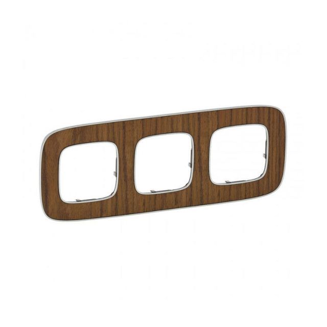 Valena Allure Frame 3 Gangs Walnut 754463